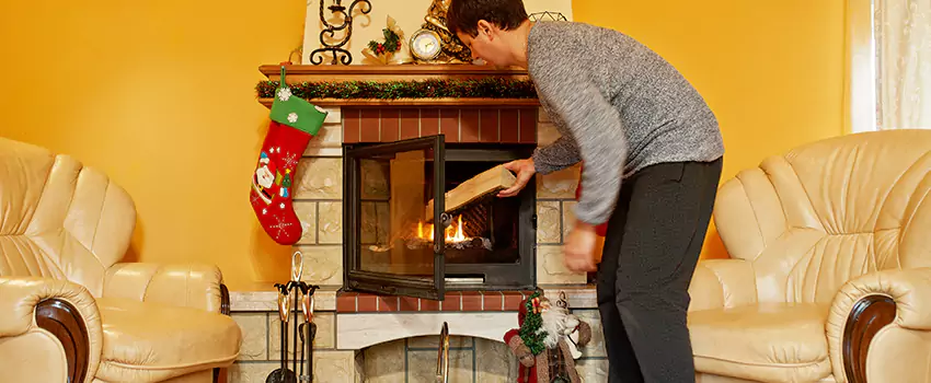 Rusted Metal Fireplace Restoration in Four Corners, Florida